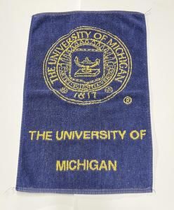 Vintage University Of Michigan Wolverines Cannon Mills Hand Towel 24”x15.5” USA